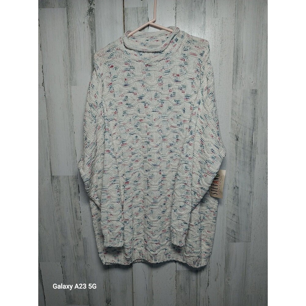 Vintage Stefano International Women's 26/28W Badket Weave Sweater NWT Deadstock